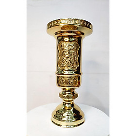 Ống cắm hương, ống cắm nhang bằng đồng cao 25cm. Ống đựng hương nhang bằng đồng cao cấp