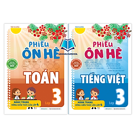 Sách Combo Phiếu ôn hè Toán và Tiếng Việt Lớp 3 (MG)