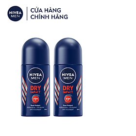 Combo 2 Lăn Ngăn Mùi NIVEA MEN Dry Impact Khô Thoáng (50ml) - 81610