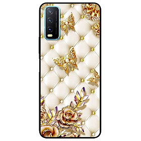 Ốp lưng dành cho Vivo Y20 - Y20s - Y12s mẫu Bướm Vàng Giả Da