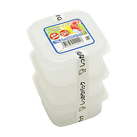 Set 3 hộp nhựa 200ml an toàn - nội địa nhật bản