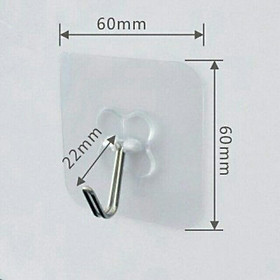 Mua Combo 50 Móc Dán Tường Siêu Dính Trong Suốt Chịu Lực Tốt Treo Tường Chắc Chắn 6x6 cm