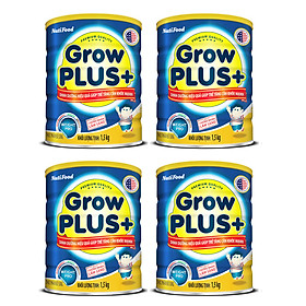 BỘ 4 LON SỮA BỘT GROWPLUS+ DINH DƯỠNG HIỆU QUẢ GIÚP TRẺ TĂNG CÂN KHỎE MẠNH - LON 1.5KG