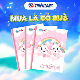 Bộ 5 Tập học sinh 96 trang 4 ô ly vuông 60 gsm Điểm 10 TP-NB028 (hình ngẫu nhiên)