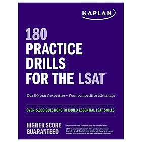 Sách ngoại văn: 180 Practice Drills For The LSAT: Over 5000 Questions To Build Essential LSAT skills