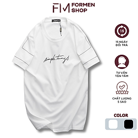 Áo thun cổ tròn nam FM Simple Tshirt, chất thun cotton cao cấp - FORMEN SHOP - FMPS234