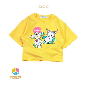 Áo Thun lửng - Croptop bé gái G60V size Đại- G&K Kids - Beeking - seven