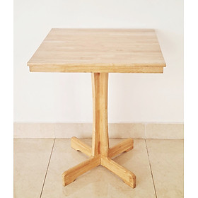 Mua Bàn Gỗ Cao Su Vuông 60x60 cm Chân Cách Điệu Nhiều Màu - Hàng VN Xuất Khẩu