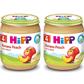 Dinh dưỡng đóng lọ HiPP đào chuối 125g
