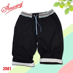 Quần short kaki nam Amazing, lưng thun có giây rút, vải co giãn, màu sắc đa dạng, có big size - 29