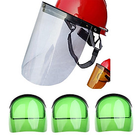 3x Protective Clear Face Safety Shield Face Protection Welding Cooking Green