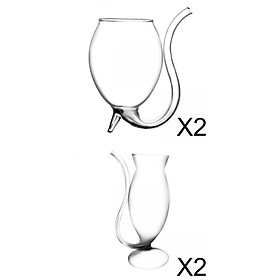 4Pcs Cocktail Martini Glass Glassware Drinkware Wine Goblet for Bar Wedding
