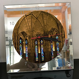 Mua Đồng hồ thủy tinh vuông 20x20 in hình Cathedral - nhà thờ chính tòa (8) . Đồng hồ thủy tinh để bàn trang trí đẹp chủ đề tôn giáo