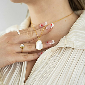 Set Dây Chuyền Ngọc Trai FW Thiết Kế UK Style (Wave Mother of Pearl) - MOON Jewelry