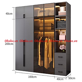 Mua TỦ QUẦN ÁO CÁNH KÍNH OHAHA - TCK006