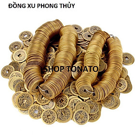 Mua ĐỒNG TIỀN XU CỔ  VẬT PHẨM PHONG THỦY CHIÊU TÀI LỘC( ĐƯỜNG KÍNH 2.3CM 4.2CM)