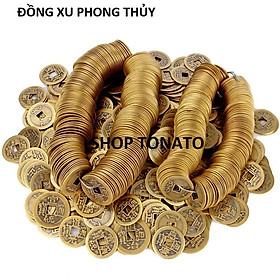 Hình ảnh ĐỒNG TIỀN XU CỔ, VẬT PHẨM PHONG THỦY CHIÊU TÀI LỘC( ĐƯỜNG KÍNH 2.3CM,4.2CM)