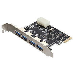 Card chuyển đổi PCI Express sang USB 3.0 4 port (Đen)