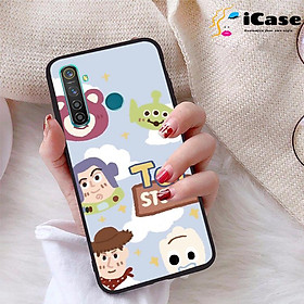 Ốp lưng iCase dành cho Realme 5 Pro chất liệu viền dẻo lưng cứng nhám TPU có hai lỗ xỏ dây đeo in nổi 4D hình bộ sưu tập Color Fun 06