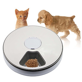 Automatic Pet Feeder 6 Meals 6 Grids Timed Cat Feeder Smart Food Dispenser