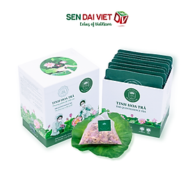 Trà Sen Cao Cấp Túi Pyramid- Tinh Hoa Trà, Thượng Phẩm Đệ Nhất Trà, ĐV- Sen Đại Việt- 25g/Túi PYRAMID- Hộp 8 Gói