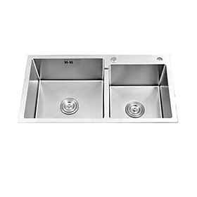 Mua Chậu rửa chén bát Inox đúc nguyên khối 2 hộc