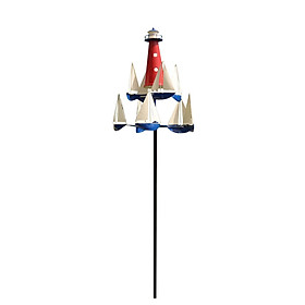 Unique Sailboat Windmill Decorations Iron Yard Decor for Garden Outdoor
