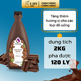 Sốt Socola POMONA Chocolate Sauce Nguyên Liệu Pha Chế Cà Phê Trà Sữa Hàn Quốc Chai 2kg