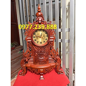 Mua đồng hồ để bàn bằng gỗ hương 70cm mẫu mặt quỷ