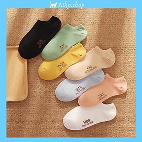 Set Tất vớ tuần nữ 7 ngày kháng khuẩn