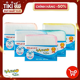 Khăn sữa KACHOOBABY 5 lớp (26x31cm) 10 khăn hiệu KACHOOBABY, dùng để lau mặt, quàng cổ, tắm bé