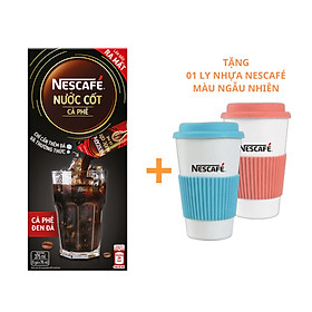 [TẶNG LY NHỰA NESCAFÉ MÀU NGẪU NHIÊN] Nước cốt cà phê NESCAFÉ - CÀ PHÊ ĐEN ĐÁ (hộp 5 gói x 75ml)