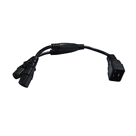 C20 Male to 2x C13 Female Y Splitter Cable C13 C20 Power Cord 30cm Long