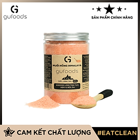Muối hồng Himalaya GUfoods (dạng hạt mịn) - Tự nhiên, Giàu khoáng chất vi lượng, Không phụ gia, Không tinh chế - Hũ 400g
