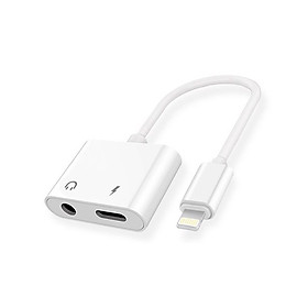 Cáp Lightning To Audio 3.5mm Và Lightning âm - Bộ Chuyển Đổi Từ Lightning Sang Tai Nghe Và Lightning Chân Sạc Dành Cho Apple iPhone 7/8 / X, iPhone 6/6s/6plus, iPad. ..