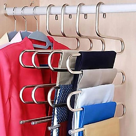 Mua Móc inox treo quần áo và khăn 5 tầng