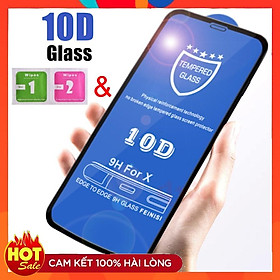 Kính cường lực 10D dành cho iPhone tặng kèm giấy lau màn hình