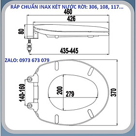 Mua Nắp Bàn Cầu Ráp Chuẩn Các Hãng INAX  TOTO  AMERICAN  VIGLACERA  CAESAR chi tiết trong ảnh
