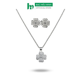 Combo Bộ Trang Sức Bạc Cỏ 4 Lá May Mắn BẠC HIỂU MINH BCB012
