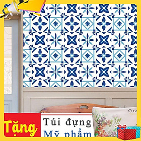 DECAL GẠCH BÔNG CỔ 20X20CM, SET 36 Ô CÓ SẴN