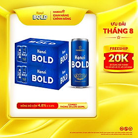 Combo 2 Thùng Bia Hanoi BOLD - Thùng 24 lon 330ml