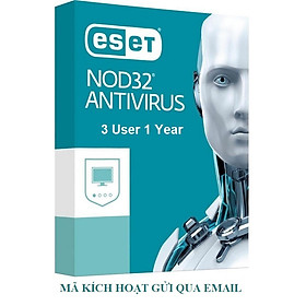 Phần mềm eset nod32 antivirus 3 user 1 year - bản quyền 3 máy/1 năm - hàng chính hãng - online
