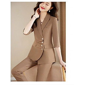 SET BỘ VEST CÔNG SỞ PHỐI NÚT KIỂU TÚI NẮP CAO CẤP