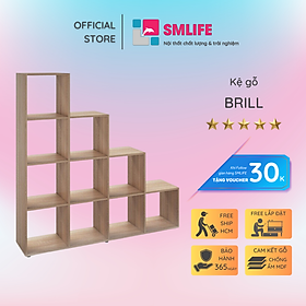 Tủ để sách gỗ công nghiệp nhỏ gọn SMLIFE Brill