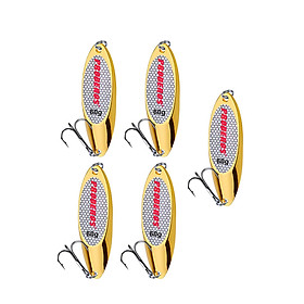 5 Pieces Fishing Spoons Lures Metal Vertical Bass Baits and Lures Freshwater