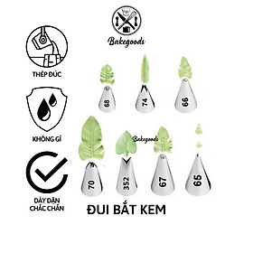 Mua Bộ 7 đui lá  đui bắt kem  đuôi bắt kem trang trí bánh bằng thép đúc liền khối  dày dặn  cứng cáp