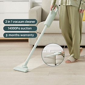 [ Hàng mới về] Máy hút bụi cầm tay nhỏ gọn, công suất 400W- Sức hút mạnh 14000PA 2 màu lựa chọn (Xanh, Hồng)