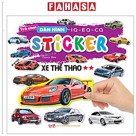 Sách - Trò Chơi Dán Hình IQ-EQ-CQ - Sticker - Xe Thể Thao -Tập 2