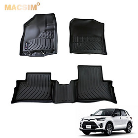 Thảm lót sàn xe ô tô Toyota Raize 2021 - 2022 Nhãn hiệu Macsim chất liệu nhựa TPE cao cấp màu đen