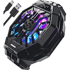 Mua Vietteam quạt tản nhiệt điện thoại Black Shark Fun Cooler 2 Pro sò lạnh làm mát điện thoại di động có đèn LED RGB tuỳ chỉnh  mà hình hiển thị nhiệt độ led dành cho điện thoại IOS  Android - hàng nhập khẩu